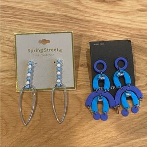 Drop earrings 2 pairs